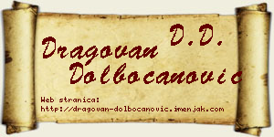Dragovan Dolbočanović vizit kartica